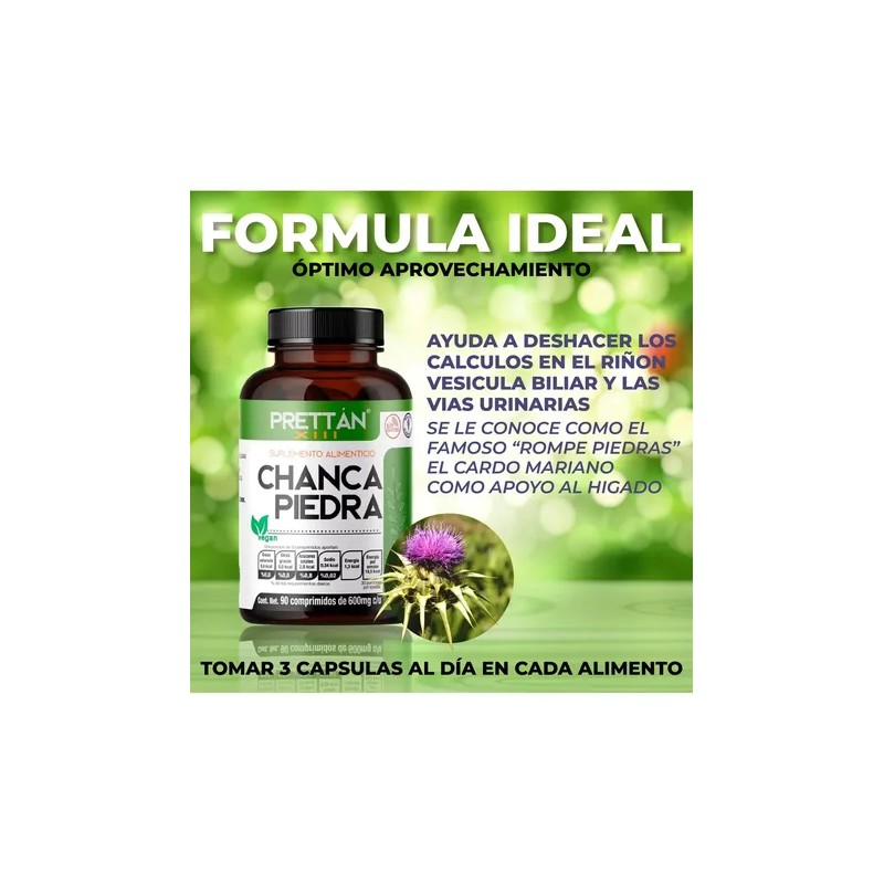 Chanca Piedra Prettan Suplemento 600 Mg 90 Cápsulas
