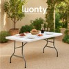 Luonty 6ft Folding Table – Heavy Duty Plastic Table for