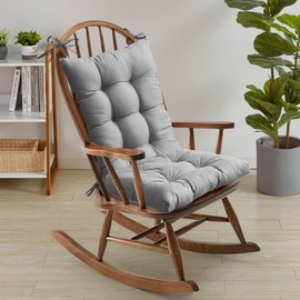 Rocking Chair Cushion Premium Pads Non Skid Slip Backed Set of Upper and Lower with Ties