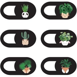 Mizi Webcam Privacy Cover Slide [6 Pack], Cute Camera Blocker Sticker, Protect Your Privacy and Security for Computer, Laptop, Tablets & Phones - Plant 05