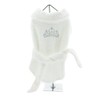 White Silver Tiara Cotton Dog Bathrobe (X-Small)