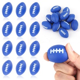 Gosknor 12pcs Mini Foam Footballs, Blue Mini Football Mini Foam Sports Balls Mini Rugby Sports Stress Ball Small Foam Sports Balls Party Favors for School Carnival Reward Party Decorations