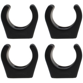LBTODH 4PCS Boat Hook Holder Nylon Boat Ladder Clip Black Paddle Stowage Clamp for 7/8 Inches Tubes