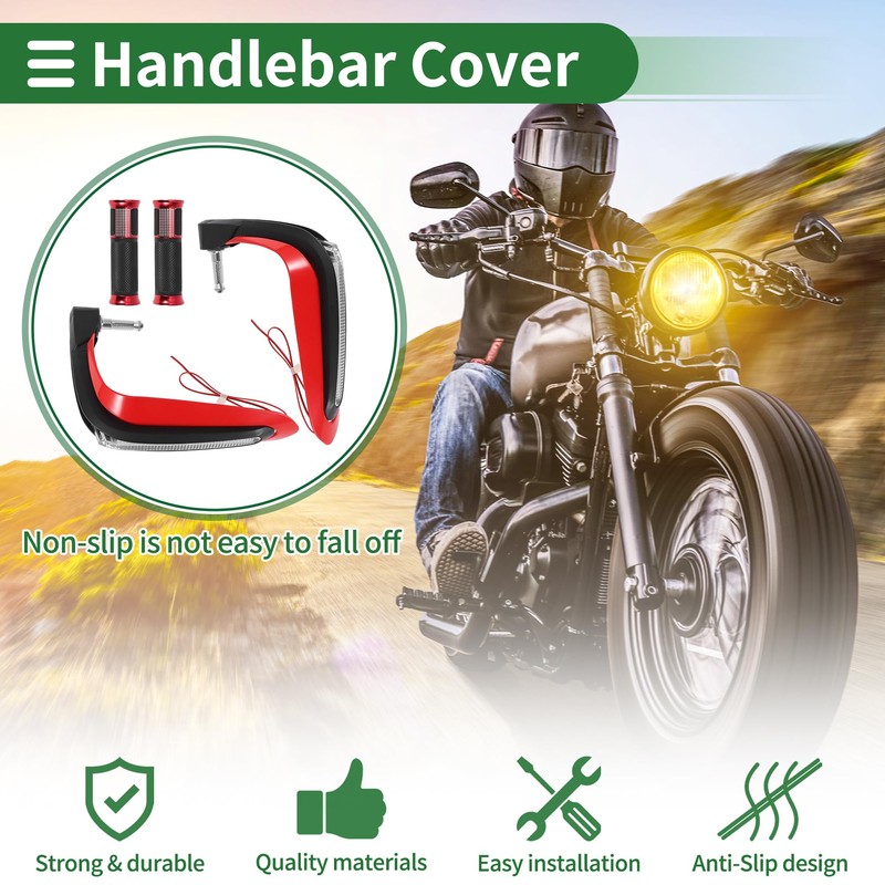Partuto 7/8" 22mm 15/16" 24mm Motorcycle Hand Grips Cover Kit