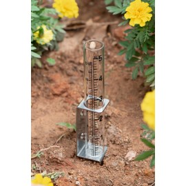 Mateda 5" Capacity Rain Gauge Glass Replacement Tube for Yard Garden Outdoor, Set of 2