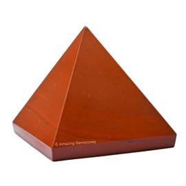 Red Jasper Pyramid Crystal Healing Stones - 1.5" Great Pyramid Figurine of Natural Stone Pyramid for Meditation, Reiki, Chakra Balancing and Crystal Pyramids Grid