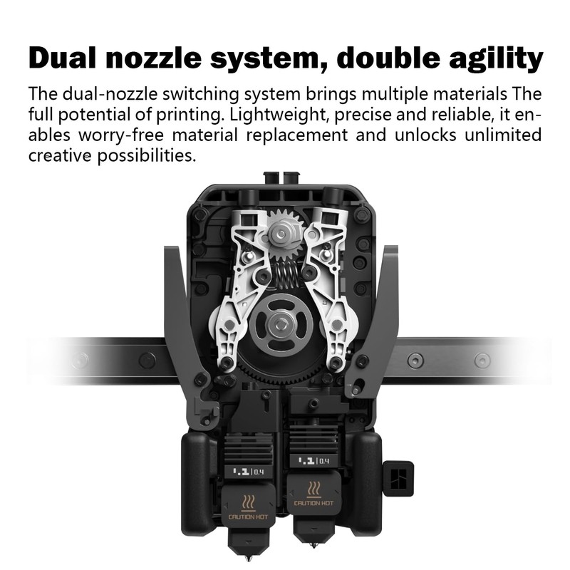 HzdaDeve 2-Pack 0.6MM H2D Combo Hotend Druck Kopf Hot End