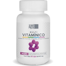 Vitaminas para Mujer - Multivitaminico Mujer - Compuesto con Omega 3, Vitaminas B C D, Colágeno y más - 30 Cápsulas 1 Mes de Suministro - Sin azucar Sin Gluten - ZeroNovo