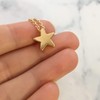 DeScount Dainty Little Gold Star Necklace,Simple Tiny Rising Star Pendant