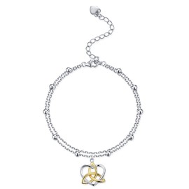 SCZKLAQ Celtic Knot Bracelet for Women 925 Sterling Silver Bracelet for Women Good Luck Irish Celtic Jewelry for Women