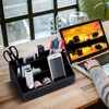 Jesustree Desk Organiser with 5 Compartments, Multifunctional Leather Office Pen