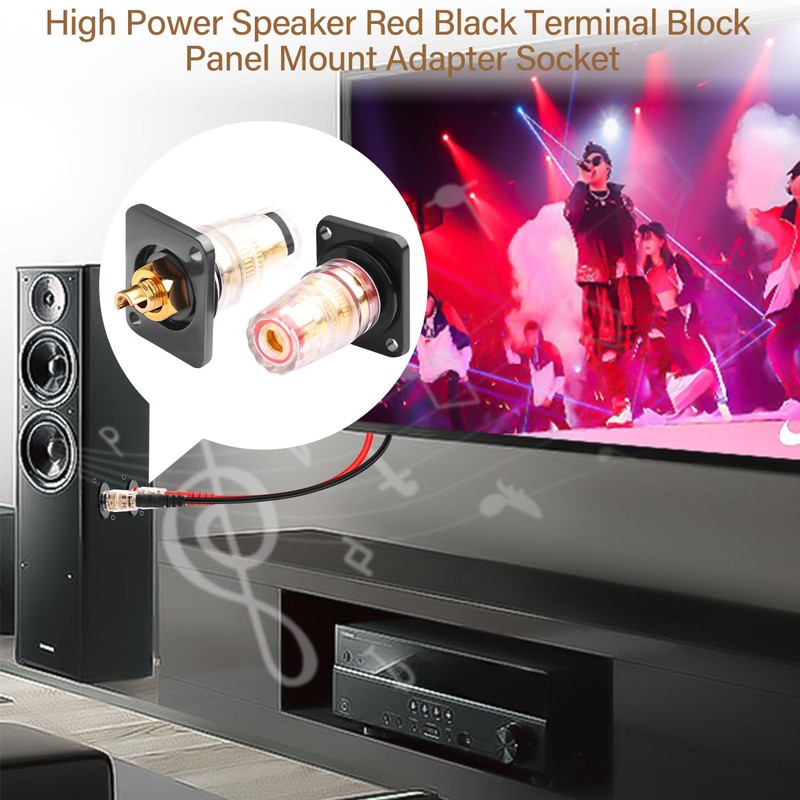 QIANRENON Speaker Large Terminal Block Panel Mount Adaptor High Power