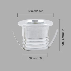 Garosa Mini LED Spot Light 3W Artwork Small Recessed Light Spotlight Jewelry Indoor Display Showcase Counter Ceiling Recessed Light Micro Reading Lighting (Warm White Light 3000K)