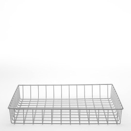 Wire Basket Storage Basket Metal Basket Organiser Kitchen Fridge Freezer Bathroom Storage - Basket for Cupboard, Pantry, RV, Garage - Heavy Duty, Silver Grey (XS - XL)