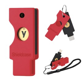 Yubikey - Funda para 5C NFC, funda para llave de seguridad con cordón, duradera, a prueba de golpes, color rojo