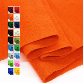 Orange Felt Fabric 36" X 36"(1 Square Yard), 1.6mm Thick Soft and Durable Flexible Craft Felt by The Yard for Sewing DIY Art Craft Project Decorations