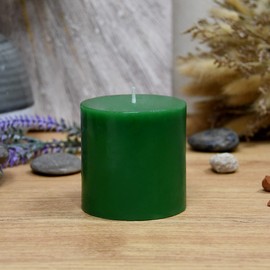 3 Inch Hunter Green Pillar Candle