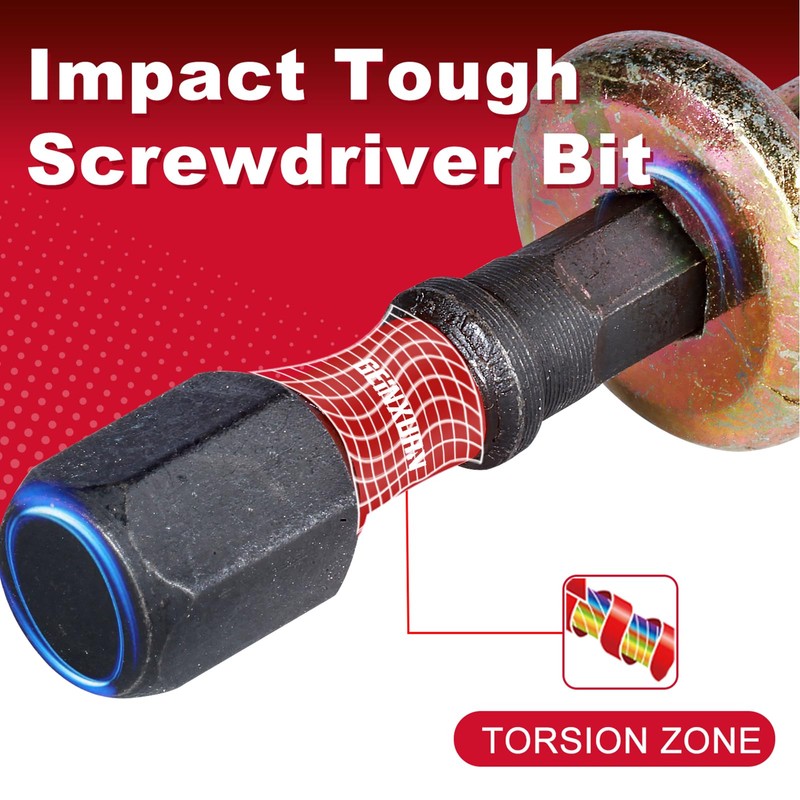 Geinxurn Impact Pozi Screwdriver Bits Set,90 Pcs 1" Magnetic (PZ1/PZ2/PZ3)