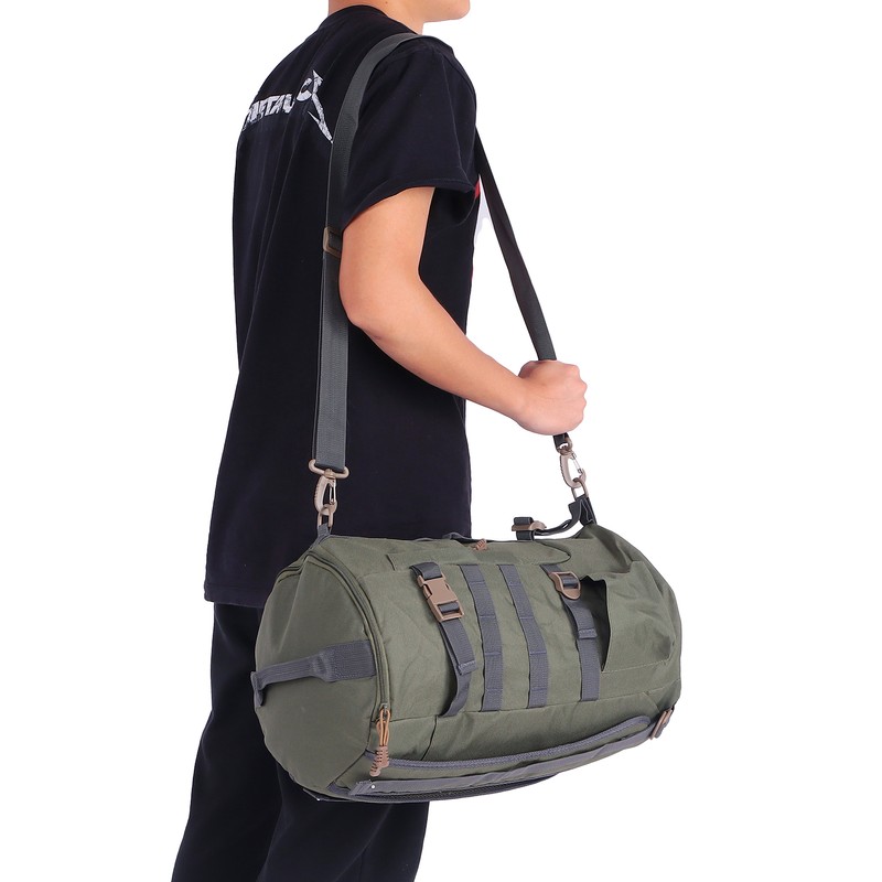 Fishing Tackle Backpack Large Capacity Portable Cylindrical Fishing Rod Bag