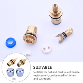 Veemoon Faucet andles for Tub, Bathtub Faucet Handle Shower Handle Parts Bathtub Faucet Rebuild Kit Shower Knob Replacement Shower Accessories 1.77X1.77X1.57in