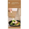 8-Piece White Kitchen Utensil Set with Gold Handles, Stainless Steel