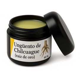 Pomada de Chilcuague Tradicional Mexicano, Raíz de Oro Natural, 60 mL, Pomada Herbolaria para Músculos, Espalda y Articulaciones, Fórmula Ancestral 100% Natural