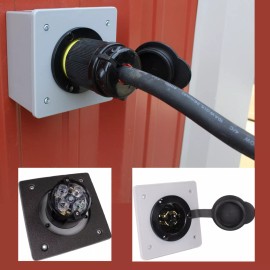 Journeyman-Pro Generator Power Inlet Panel for 2-Gang FS/FD Box PB30 L14-30 L14-20 L5-30 L6-30 - L5-30P (30 Amp-125V)