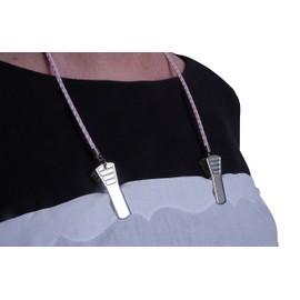 Granny Jo Products Braid Napkin Clip, Pink/White