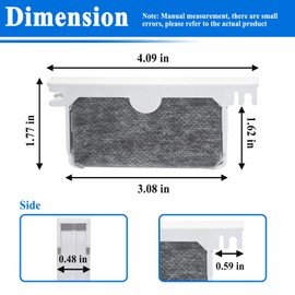 Zeiboat 2Pcs 00636459 Refrigerator Active Carbon Part, Replaces 604147, 00607661, 00625366, 635528, 00604147, 615452, etc