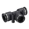 sourcing map Plastic Tee Push to Connect Tube Fittings 10mm