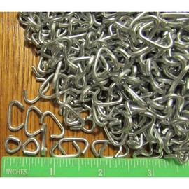 1/2" Galvanized Hog Rings Netting Fences Cages Car Upholstery Blunt (500 Hog Rings, No Pliers)