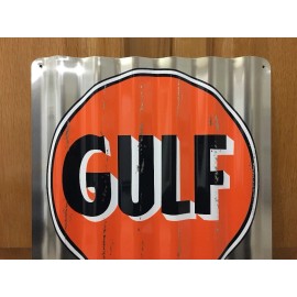 Gulf Supreme Motor Oil Sign Metal Garage Gas Car Truck Pub Bar Pump Vintage Look