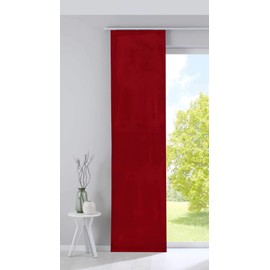 Gardinenbox Milano 203571 Blackout Panel Curtain Sliding Curtain Velvet Opaque Blackout Panel Carrier Weighted Bar Red H x W 245 x 60 cm