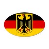 CafePress Germany Oval Car Magnet, Euro Oval Bumper Magnet