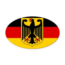CafePress Germany Oval Car Magnet, Euro Oval Bumper Magnet