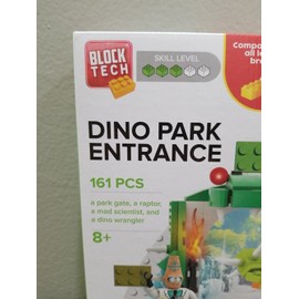 Block Tech NEW BLOCK TECH DINOSAUR DINO PARK ENTRANCE 161 PIECE SET COMPATIBLE W/ LEADING
