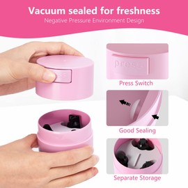 Buqikma Eyelash Glue Storage Container, Pink Sealing Extension Eyelash Glue Jar Storage Tank with Bottom Sealed Adhesive Stand Activated Storages for Eyelashes Extension (Pink)