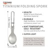 TITECOUGO Titanium Folding Spoon Camping Titanium Reusable Multitool Lightweight Camp