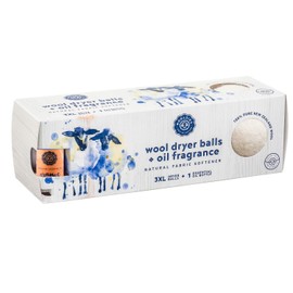 Woolzies Organic Wool Dryer Balls: 3 Pack XL Dryer Balls & 100% Pure Essential Oil| All Natural Laundry Fabric Softener Balls| Best Essential Oil Dryer Balls (Orange)