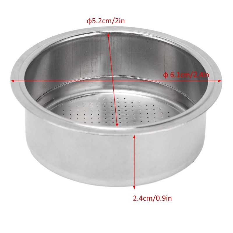 HAOHIZE 52 mm/2 inch Stainless Steel Coffee Filter, 2 Cups,