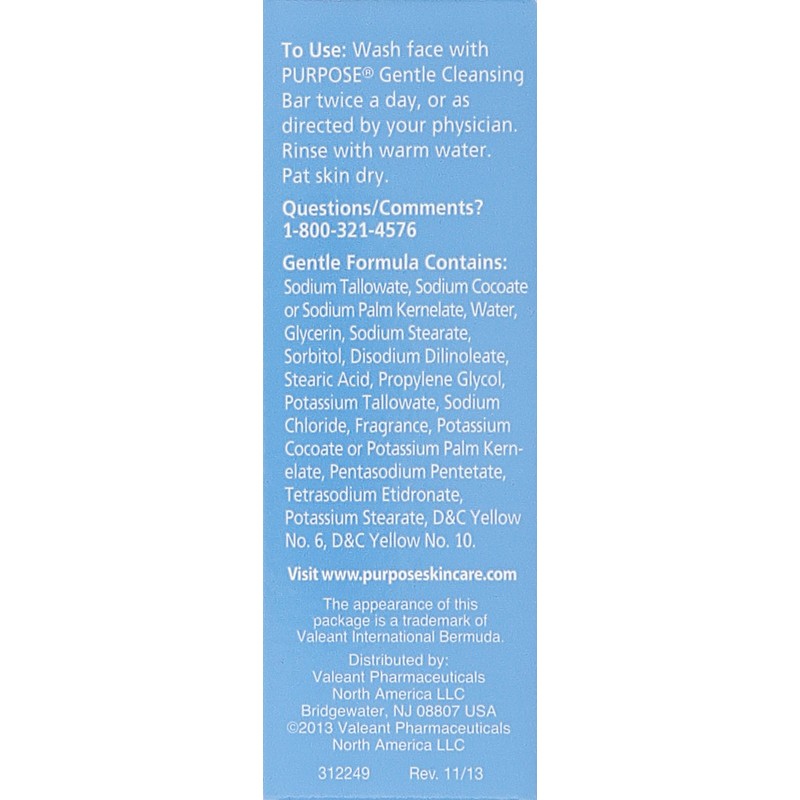 Purpose Gentle Cleansing Bar 3.6 Oz (6 Pack)