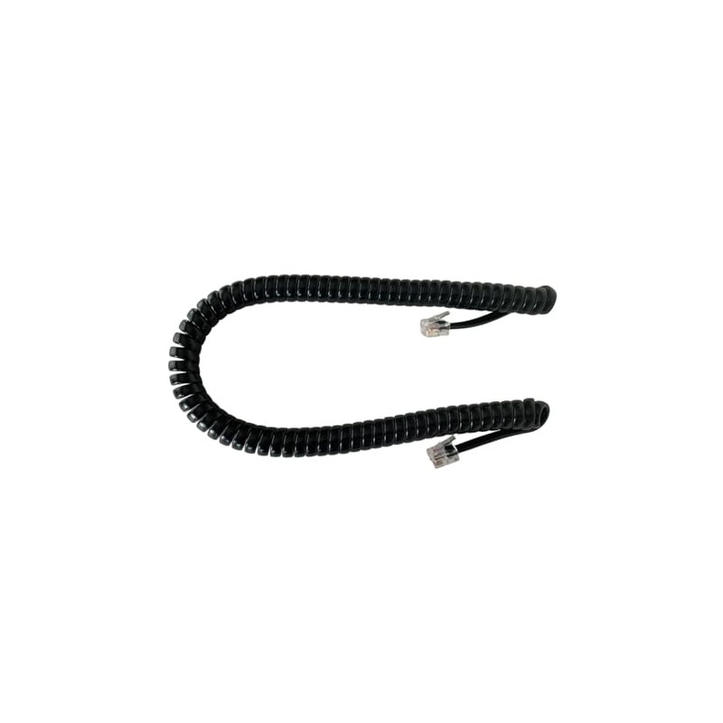 The VoIP Lounge Replacement 9 Ft Black Handset Curly Cord