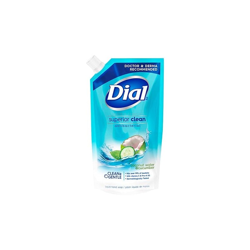 Dial Repuesto de jabón líquido para manos, Rocío de Coco