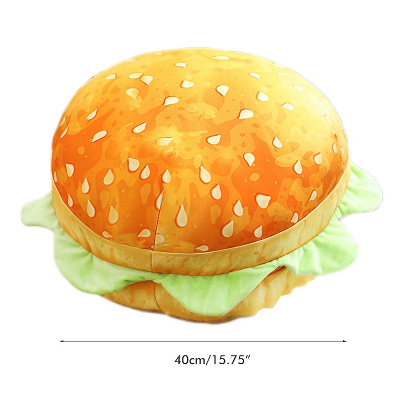 Simulation Bread Burger Shape Pillow Cute Food Plush Pillow Soft