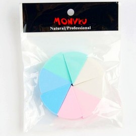 Round foundation sponge, skincare sponge, 8-piece puff, BB cream puff / 원형 파데스펀지 피부기초화장스펀지 8조각퍼프 비비바르는퍼프