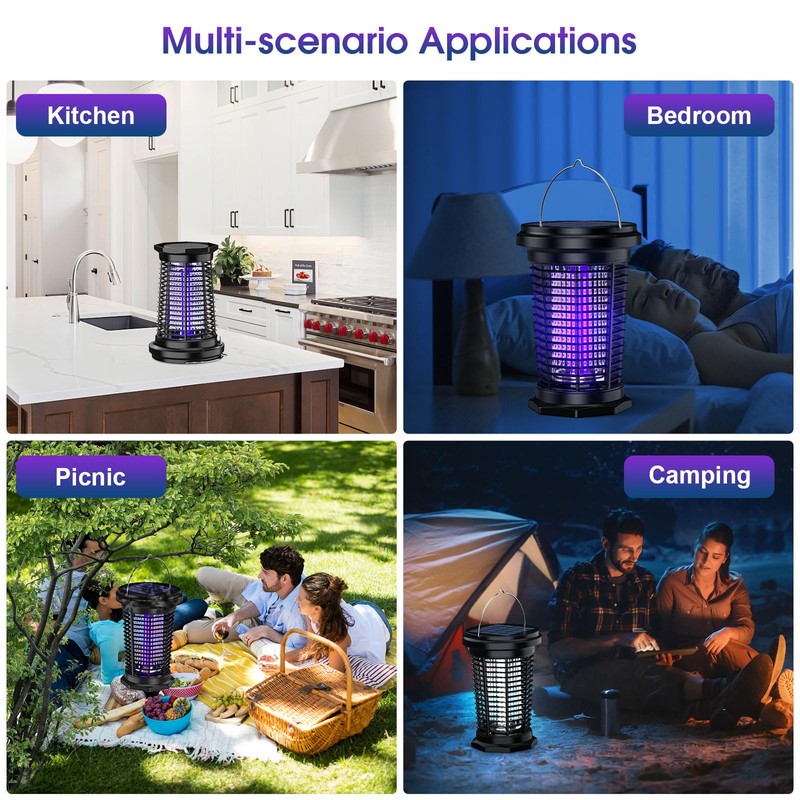PALONE Bug Zapper for Outdoor & Indoor, USB Rechargeable Solar
