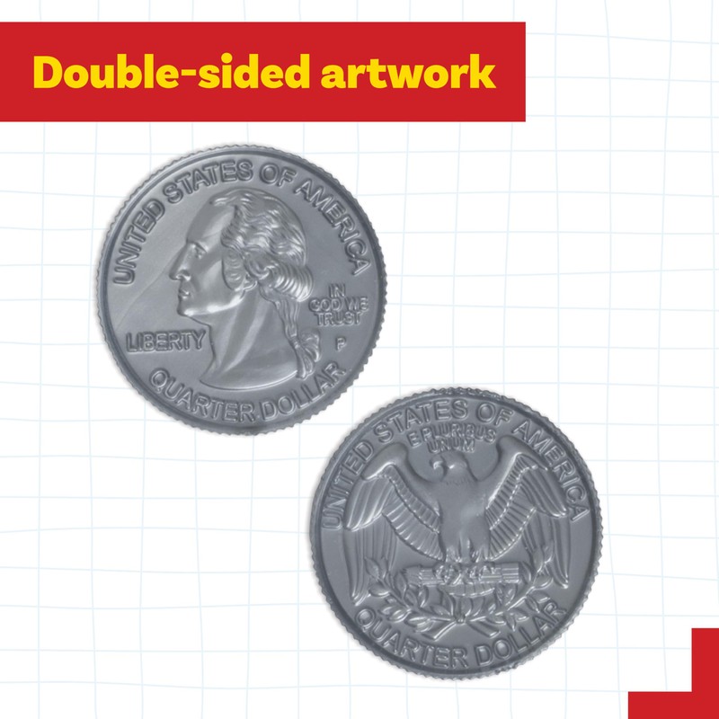 LEARNING ADVANTAGE - 7524 Learning Advantage, Play Quarters Plastic Coins