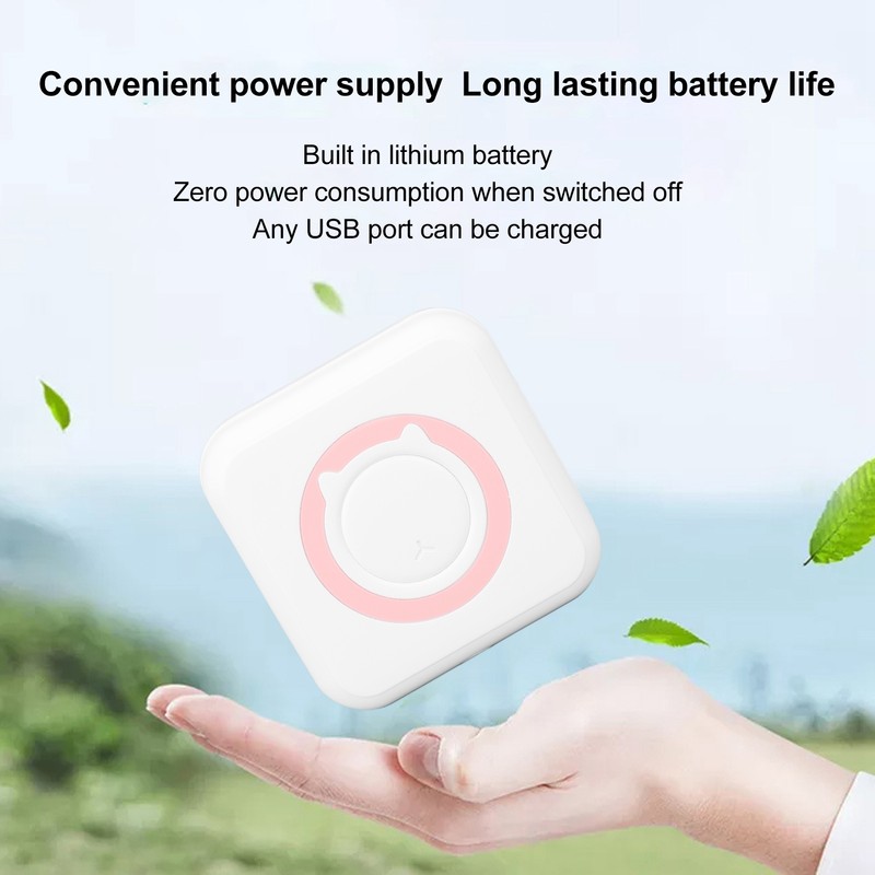 Pocket Printer Inkless Bluetooth Mini Portable Thermal Printer with Colorful