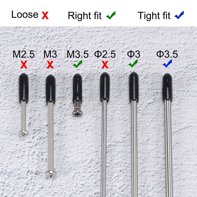 sourcing map Rubber End Caps Vinyl Round Tube Bolt Cap