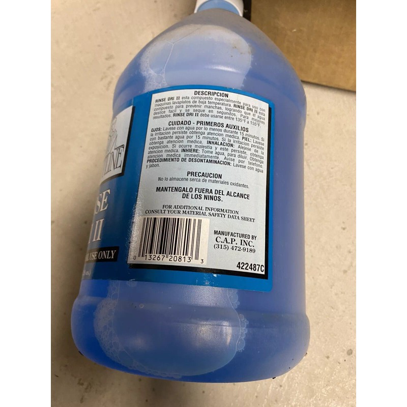 Frontline Rinse Dri Commercial Dishwasher Rinse Additive 1 Gallon